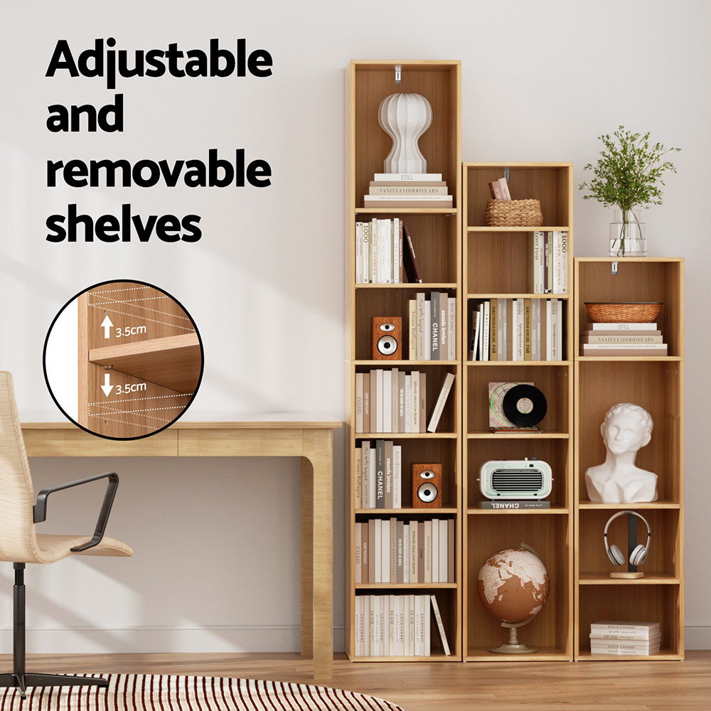 Artiss Bookshelf 8 Tiers MILO Pine