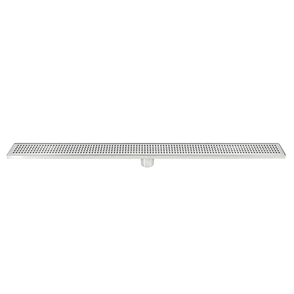 1000mm Bathroom Shower Stainless Steel Grate Drain w/Centre outlet Floor Waste Square Pattern